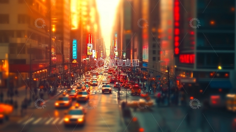 高清大图下载【趣麦麦图】繁华城市街景3