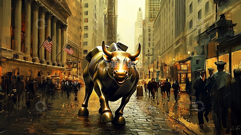 高清大图下载【趣麦麦图】华尔街铜牛1