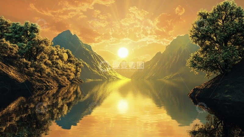 高清大图下载【趣麦麦图】大幅高清山水日出31