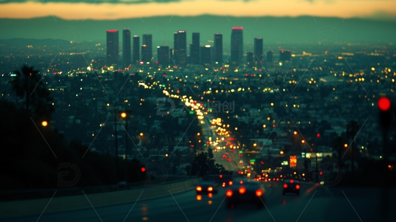 高清大图下载【趣麦麦图】洛杉矶意境城市1