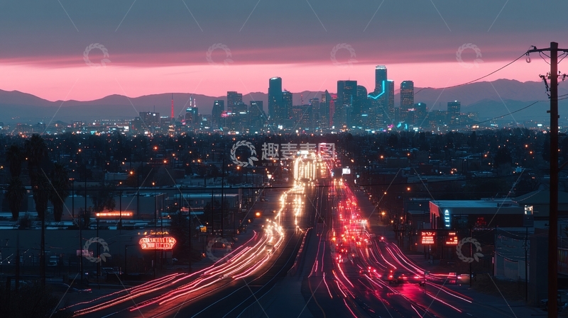 高清大图下载【趣麦麦图】流金洛杉矶城市3