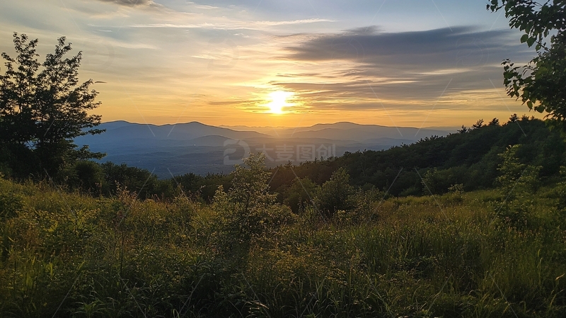 高清大图下载【趣麦麦图】帽儿山日出2
