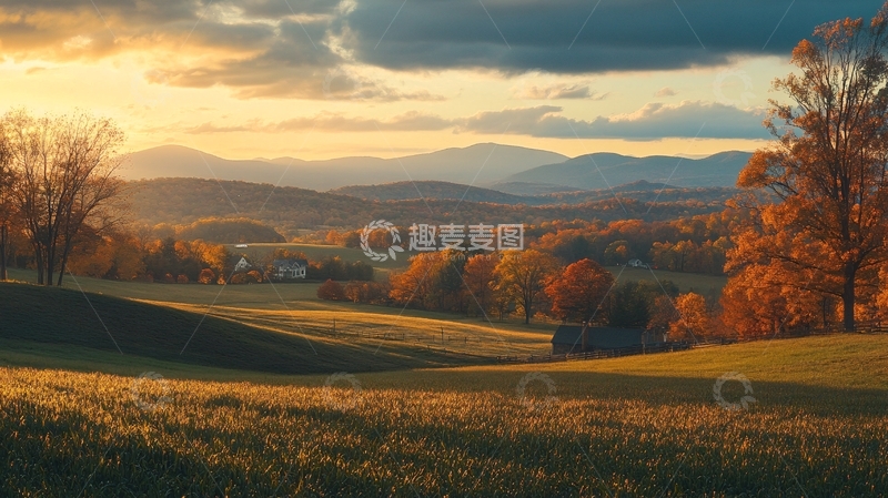 高清大图下载【趣麦麦图】-田园风光美式风景