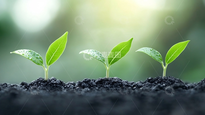 高清大图下载【趣麦麦图】土壤里绿色生命2