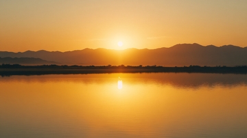 长河落日高清大图