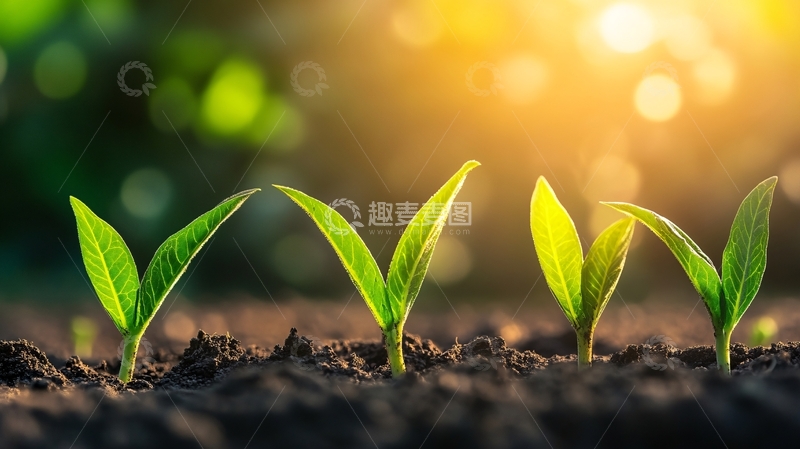 高清大图下载【趣麦麦图】阳光下的小苗52