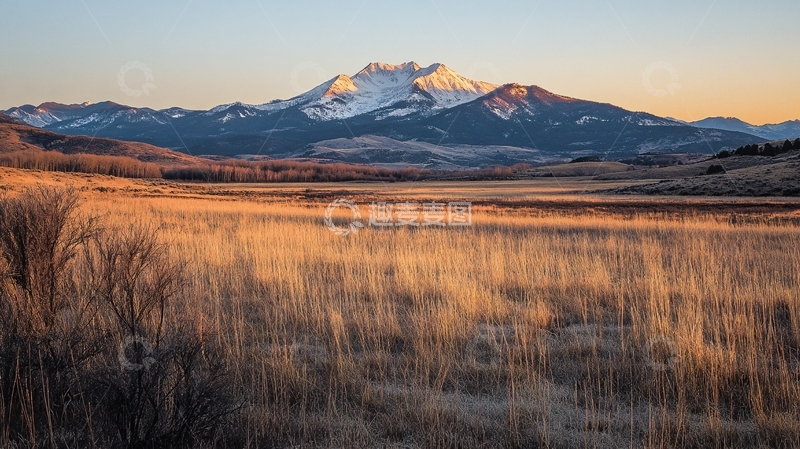 高清大图下载【趣麦麦图】雪山晨晖