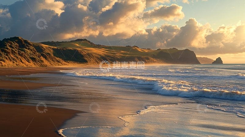 高清大图下载【趣麦麦图】海边风景新西兰风光