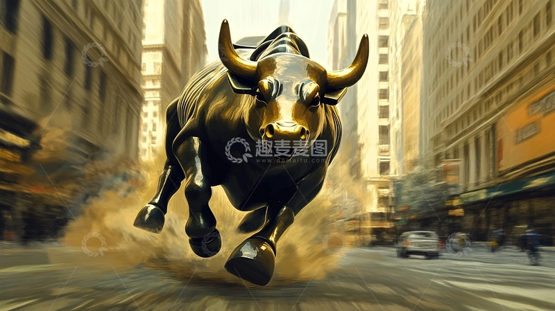 高清大图下载【趣麦麦图】华尔街铜牛4