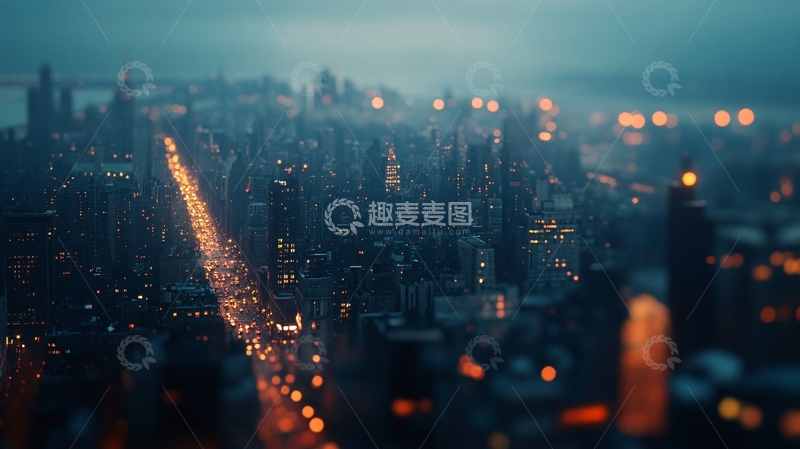 高清大图下载【趣麦麦图】朦胧城市风光3