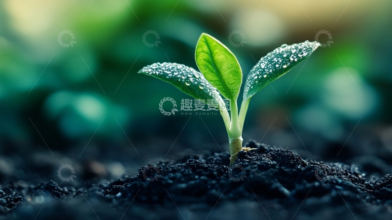 高清大图下载【趣麦麦图】土壤里绿色生命3