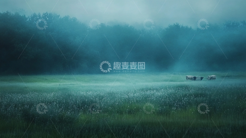 高清大图下载【趣麦麦图】朦胧感田园风景2