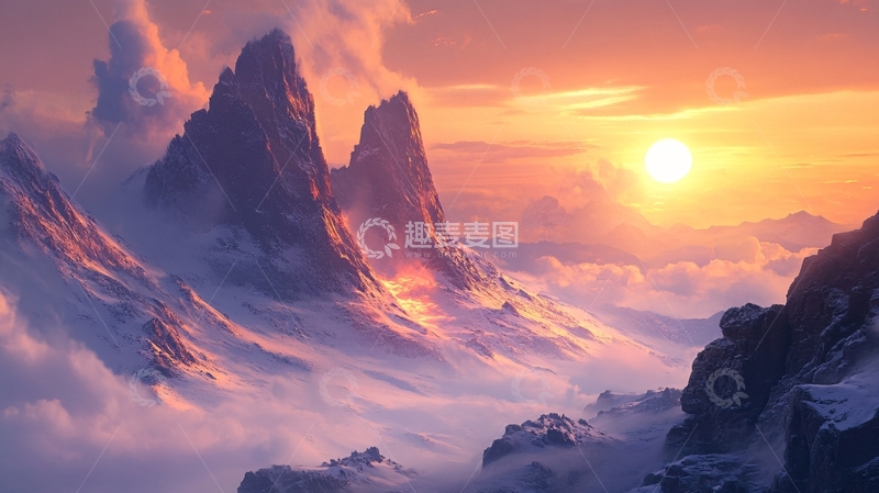 高清大图下载【趣麦麦图】云海山脉13