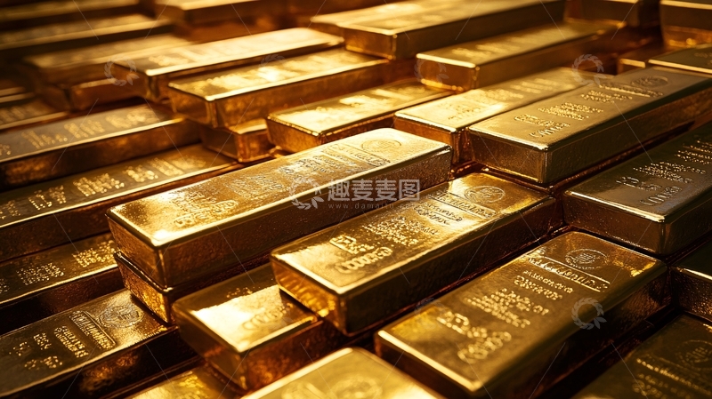 高清大图下载【趣麦麦图】金条背景素材