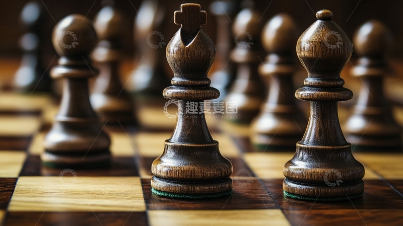 高清大图下载【趣麦麦图】木质棋盘