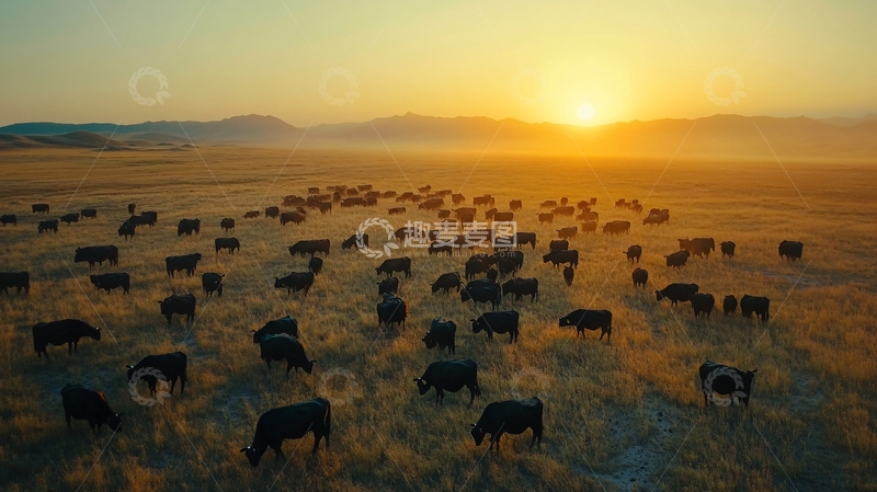高清大图下载【趣麦麦图】暮归的牛群15