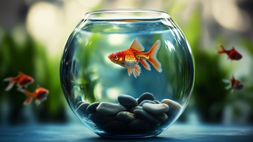 鱼缸里的金鱼图片