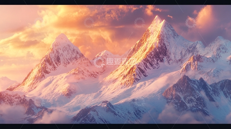 高清大图下载【趣麦麦图】雪山大场景11