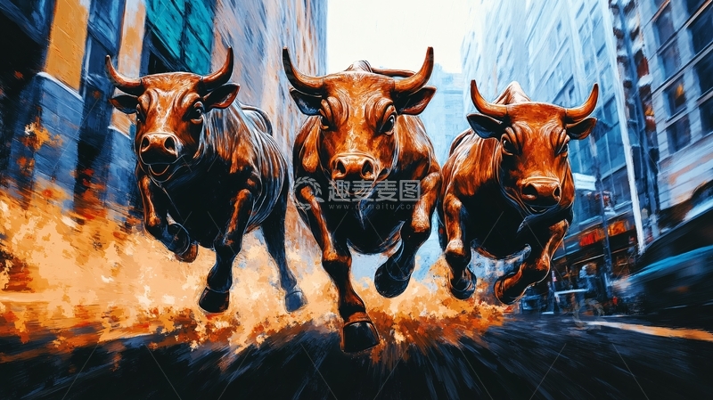 高清大图下载【趣麦麦图】华尔街铜牛11