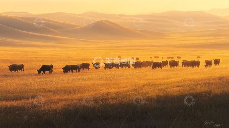 高清大图下载【趣麦麦图】驼光霞影1