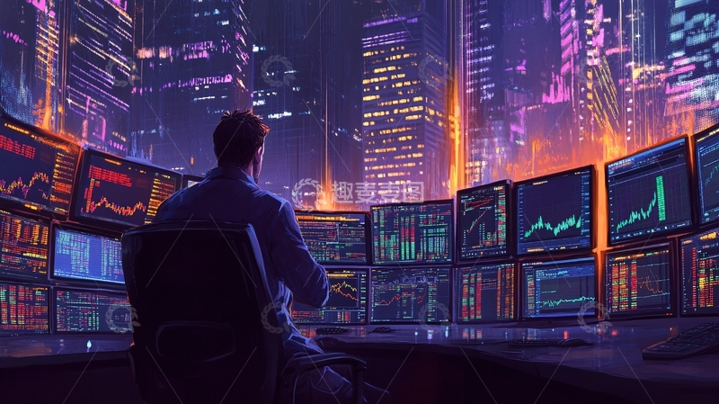 高清大图下载【趣麦麦图】股票交易大厅4