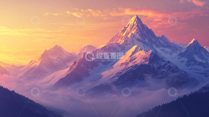 高清大图下载【趣麦麦图】高端大气海拔背景7