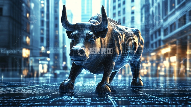 高清大图下载【趣麦麦图】牛市经济金融9