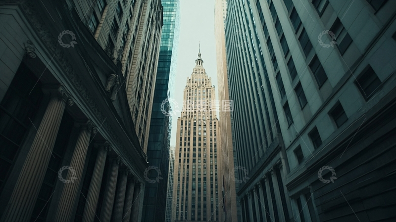 高清大图下载【趣麦麦图】-橙色高楼背景