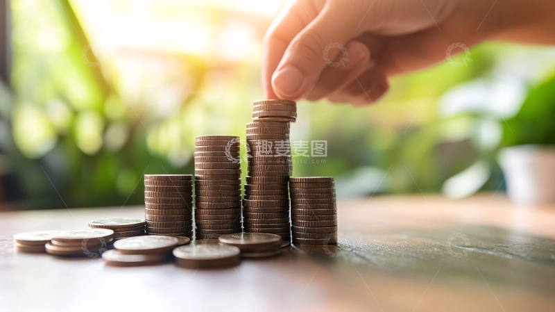 高清大图下载【趣麦麦图】交叠钱币