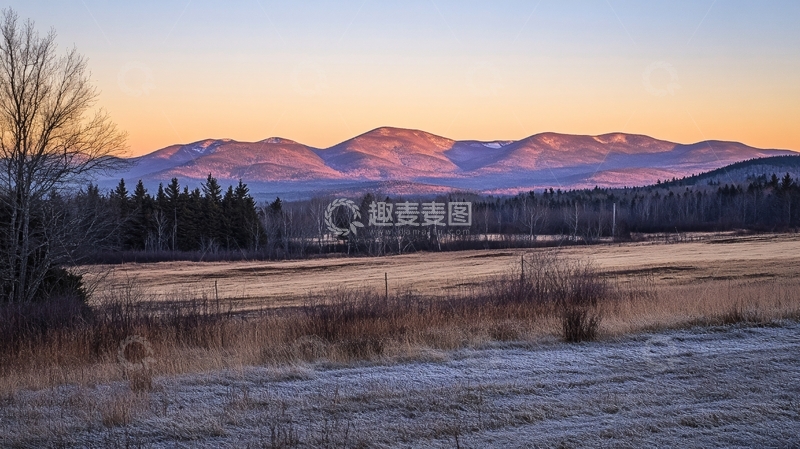 高清大图下载【趣麦麦图】冬日黄昏野外1
