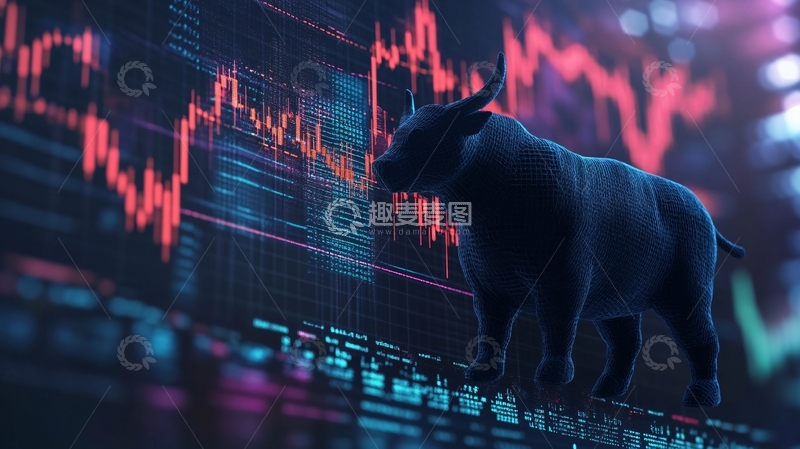 高清大图下载【趣麦麦图】金融股票牛市创意5