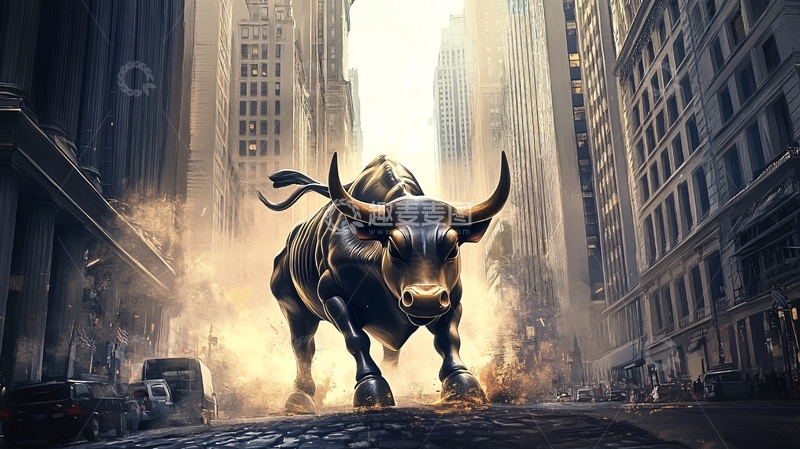 高清大图下载【趣麦麦图】华尔街铜牛15