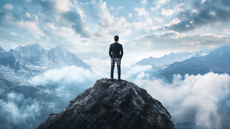 高清大图下载【趣麦麦图】站在顶峰的人