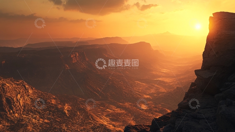 高清大图下载【趣麦麦图】壮美大山日出全景9