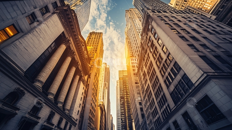 高清大图下载【趣麦麦图】都市高楼暖色调