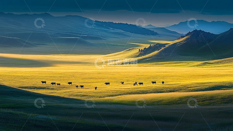 高清大图下载【趣麦麦图】人体草原喀拉峻