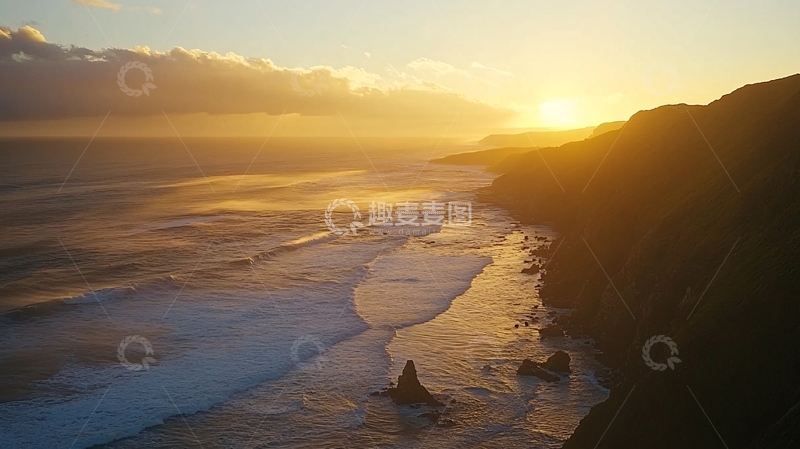 高清大图下载【趣麦麦图】黑岩角日出