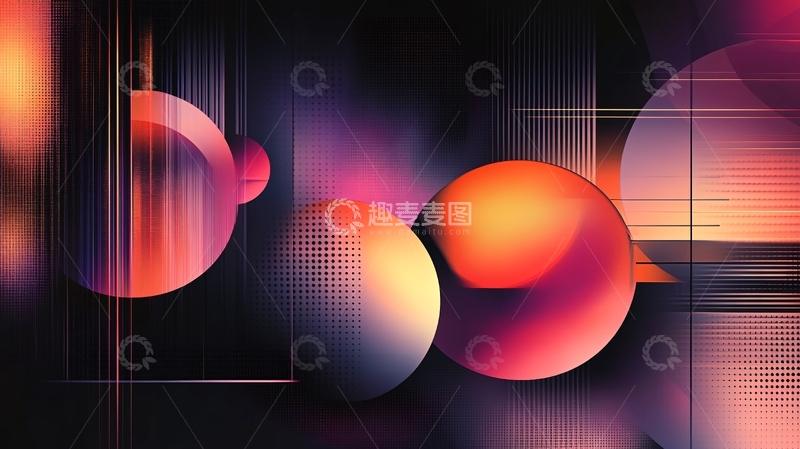 高清大图下载【趣麦麦图】立体感酷炫渐变背景9