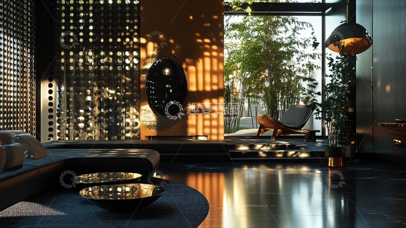 高清大图下载【趣麦麦图】几何金属光影