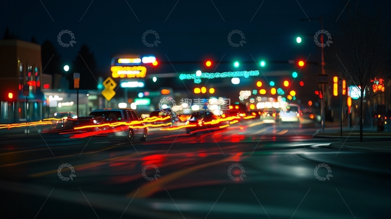 高清大图下载【趣麦麦图】车流灯影