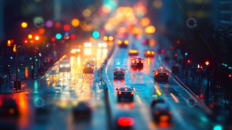 高清大图下载【趣麦麦图】都市雨夜9