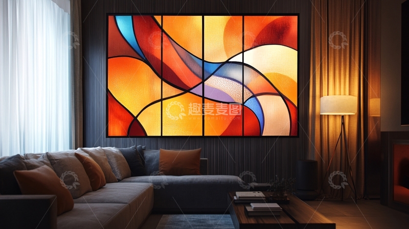 高清大图下载【趣麦麦图】手绘创意现代色彩挂画