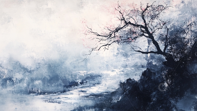 高清大图下载【趣麦麦图】泼墨重彩风景画