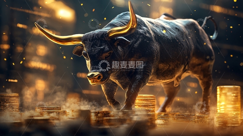 高清大图下载【趣麦麦图】牛市经济金融10