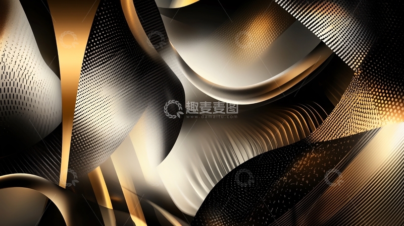 高清大图下载【趣麦麦图】黑金渐变创意背景3