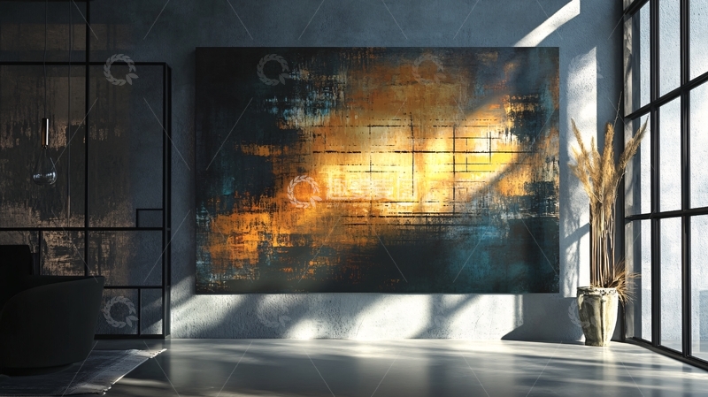 高清大图下载【趣麦麦图】抽象油画背景墙纸