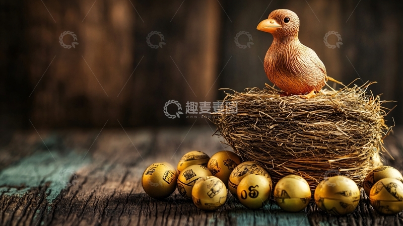 高清大图下载【趣麦麦图】小鸟金蛋