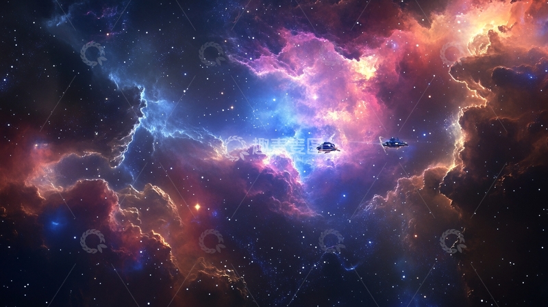 高清大图下载【趣麦麦图】星云宇宙科技背景6