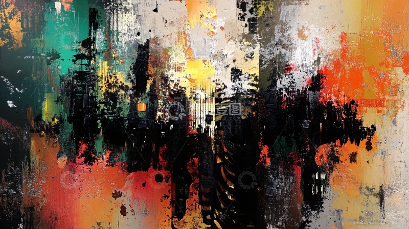 高清大图下载【趣麦麦图】都市抽象画1