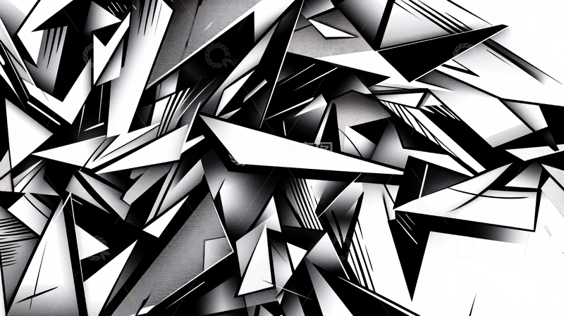高清大图下载【趣麦麦图】黑白立体背景2
